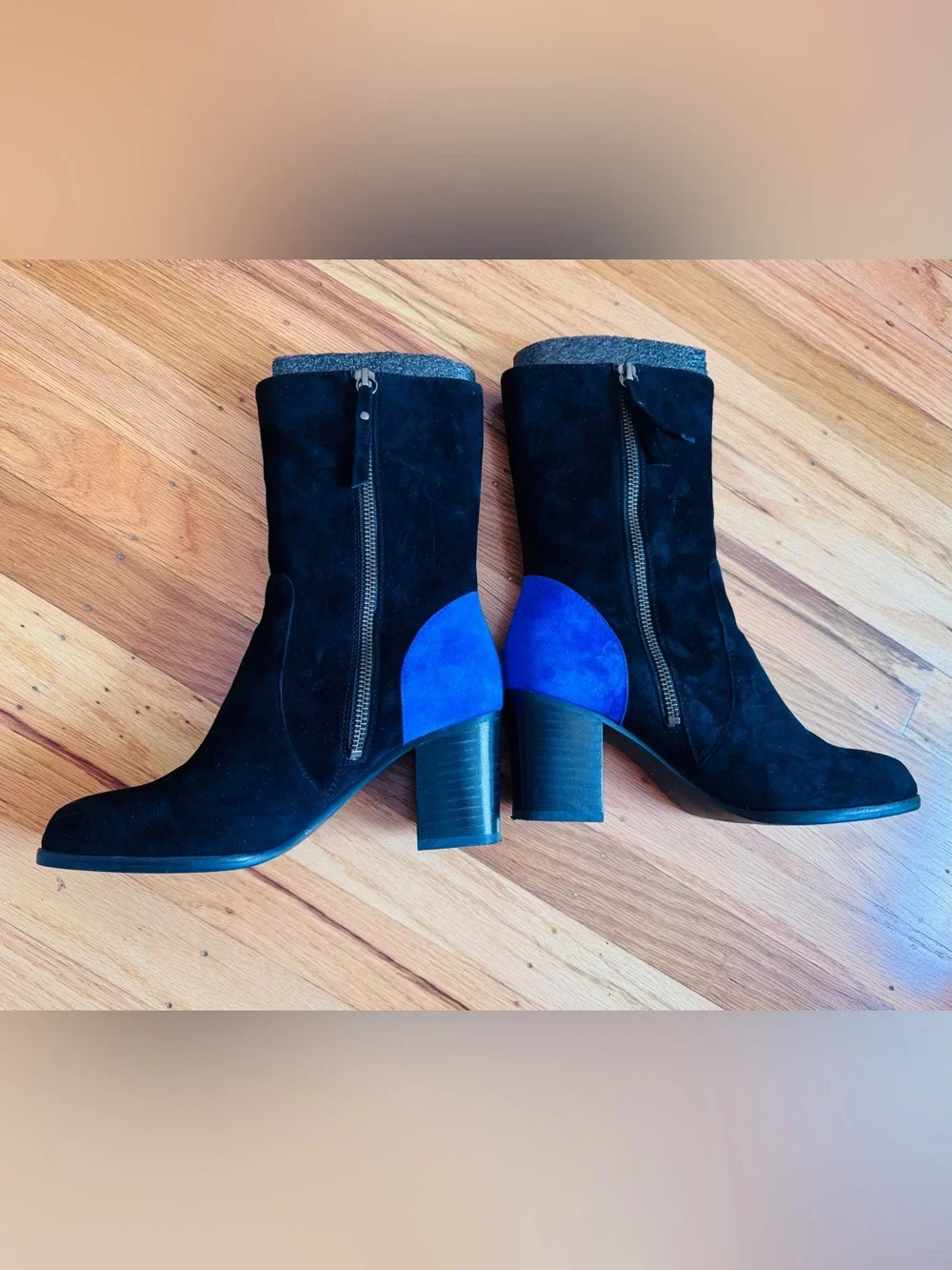 Shoes of Prey Black Suede Ankle Boots